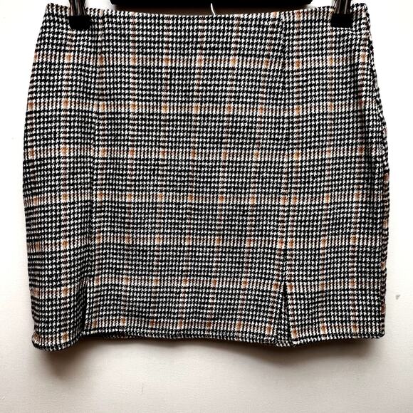 Shein Houndstooth Mini Pencil Skirt Size M - Picture 1 of 7